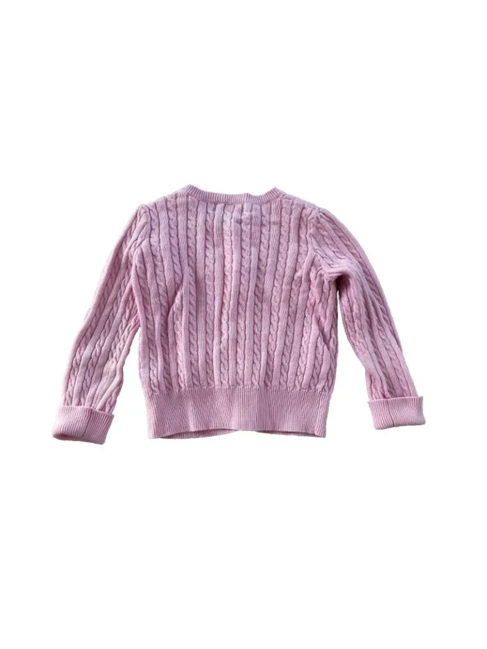 Ralph Lauren Baby Girl Cable Knit Cardigan Sweater Pink ( 24M )